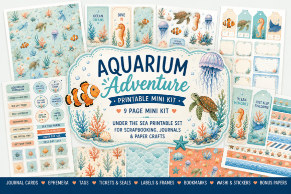Download Aquarium Adventure Papercraft Mini Kit - Aquarium Collection