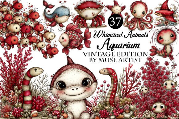 Download Whimsical Animals in Aquarium Clipart - Aquarium Collection