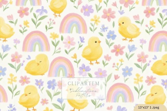 Download Pastel Baby Chick Spring Pattern Pink - Spring pattern Collection