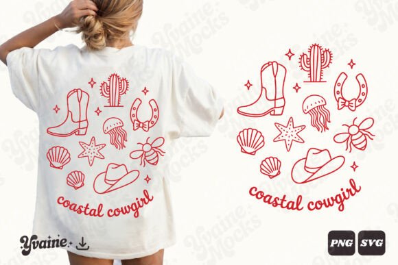 Download Coastal Cowgirl Summer Doodle SVG PNG - Doodle Collection